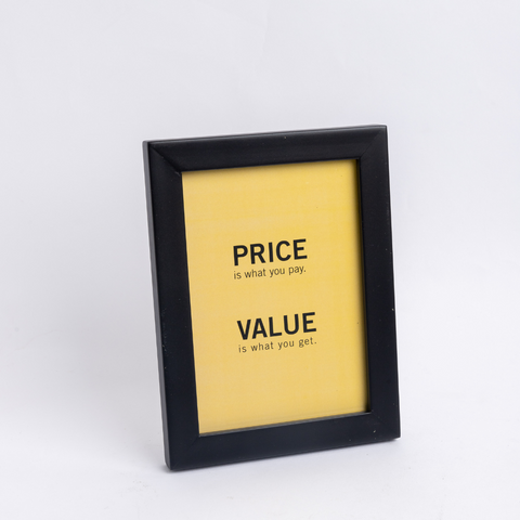 Price Vs Value (Black Productive Frame)